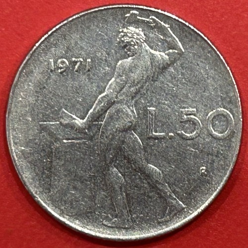 Moneta lire - 50, )