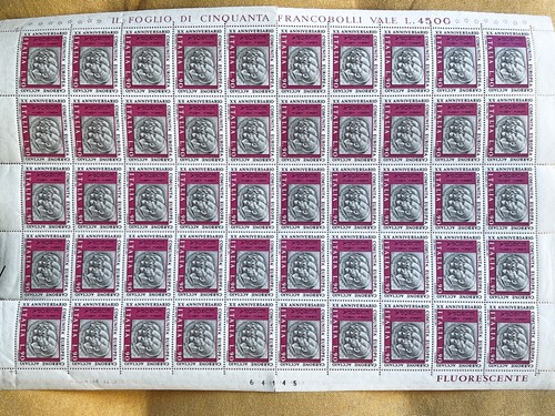 Foglio francobolli - di, 50