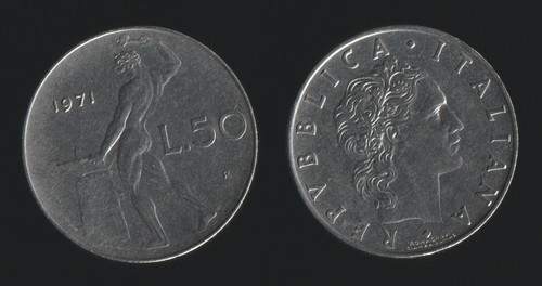 Lire 1971 vulcano italia - lire,