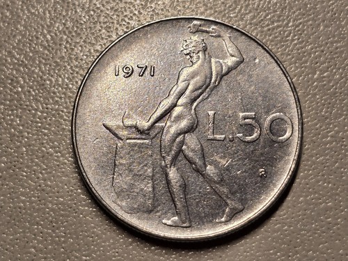 Italia lire 1971 circolata - italia,