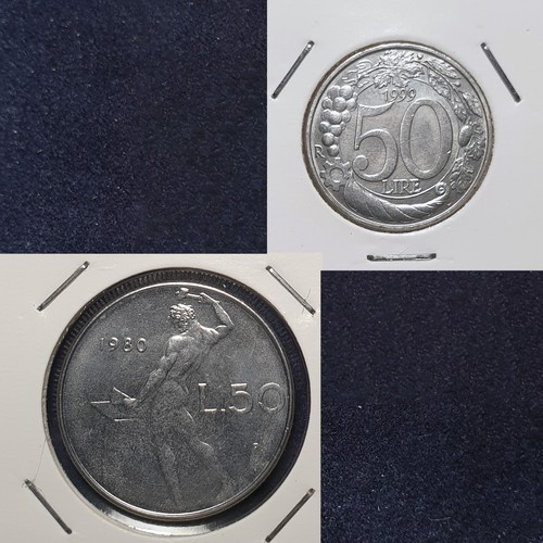 Italia moneta lire vulcano - italia-,